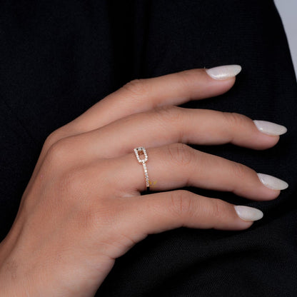 Lab Diamond Bezel Set Ring – Minimal 14K Gold Promise Ring