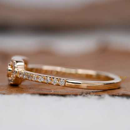Lab Diamond Bezel Set Ring – Minimal 14K Gold Promise Ring