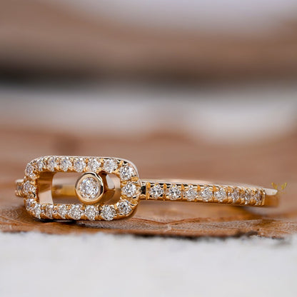 Lab Diamond Bezel Set Ring – Minimal 14K Gold Promise Ring
