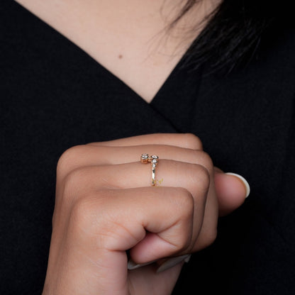 Lab Grown Diamond Bezel Set Bypass Anniversary Ring