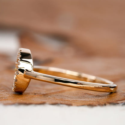 Open Circle Lab Diamond Ring – Minimalist Dainty Daily Wear Ring