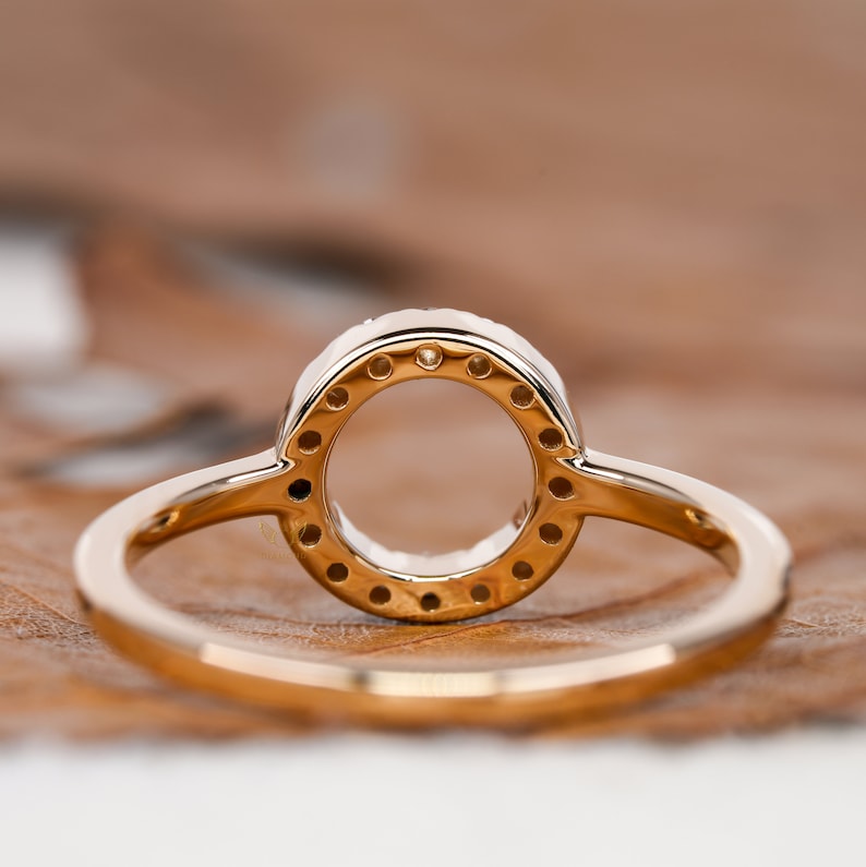 Open Circle Lab Diamond Ring – Minimalist Dainty Daily Wear Ring