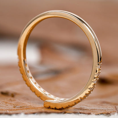 14K Gold Lab Diamond Zigzag Knuckle Ring