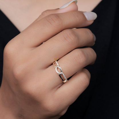 14K Gold Lab Grown Diamond Crossover Pave Wedding Band