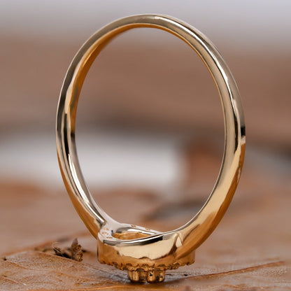 14K Gold Lab Diamond Double Halo Sparkle Ring