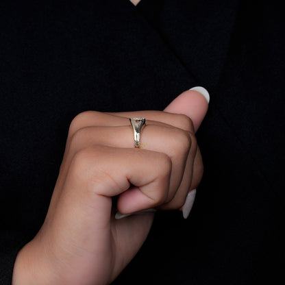 Lab Diamond Pave Signet Pinky Ring for Women