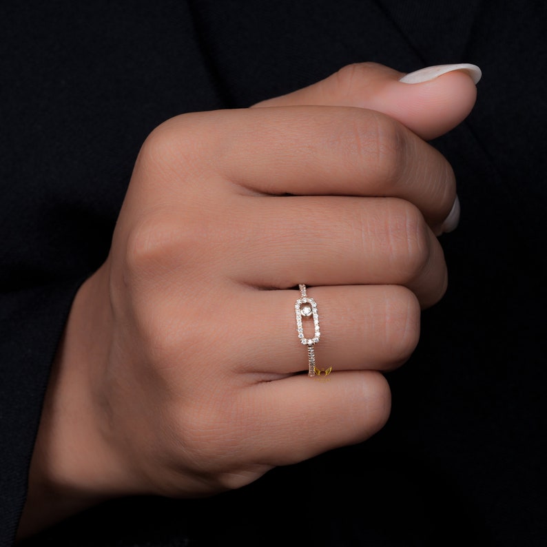 Lab Diamond Bezel Set Ring – Minimal 14K Gold Promise Ring