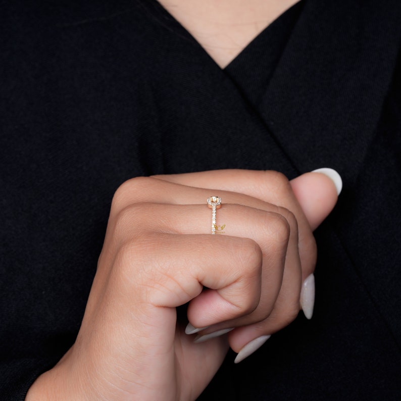 Lab Diamond Bezel Set Ring – Minimal 14K Gold Promise Ring