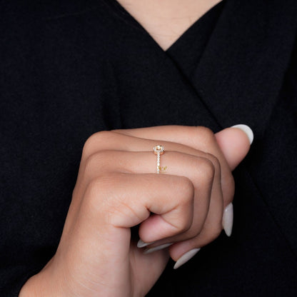 Lab Diamond Bezel Set Ring – Minimal 14K Gold Promise Ring