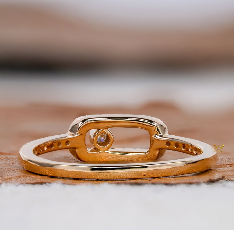 Lab Diamond Bezel Set Ring – Minimal 14K Gold Promise Ring