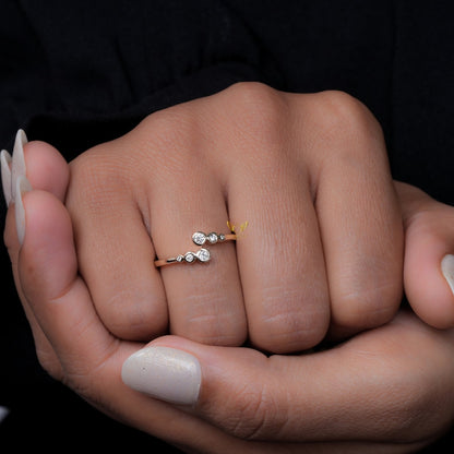 Lab Grown Diamond Bezel Set Bypass Anniversary Ring