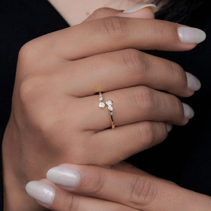 Lab Grown Diamond Bezel Set Bypass Anniversary Ring