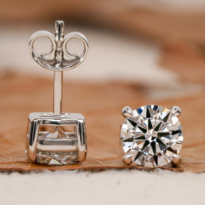 2.00 TCW Round Brilliant Lab Diamond Stud Earrings