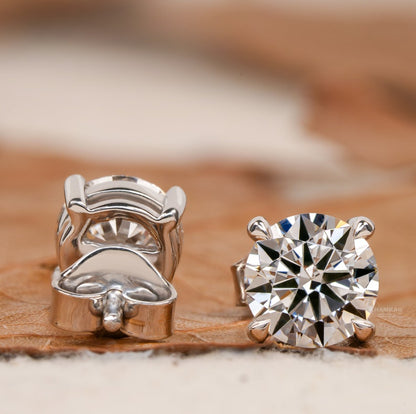 2.00 TCW Round Brilliant Lab Diamond Stud Earrings