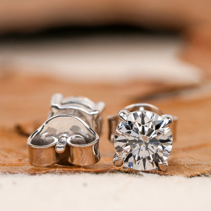1.00 TCW Round Cut Lab Created Diamond Stud Earrings