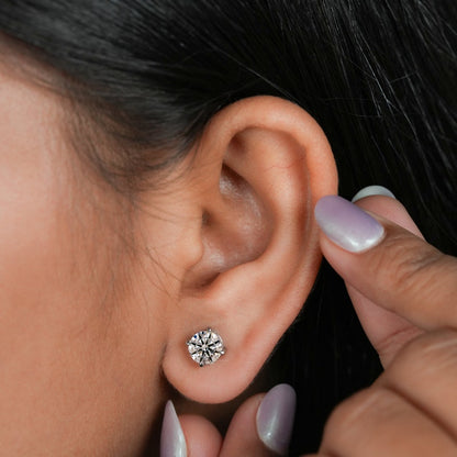 2.00 TCW Round Brilliant Lab Diamond Stud Earrings