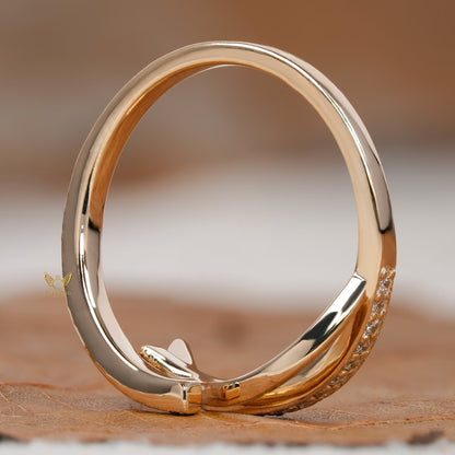 Lab Grown Diamond Crossover Pave Engagement Ring