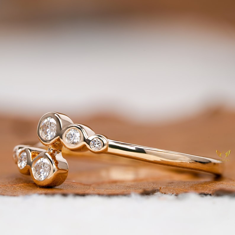 Lab Grown Diamond Bezel Set Bypass Anniversary Ring