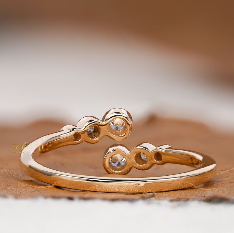 Lab Grown Diamond Bezel Set Bypass Anniversary Ring