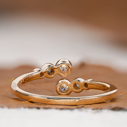 Lab Grown Diamond Bezel Set Bypass Anniversary Ring
