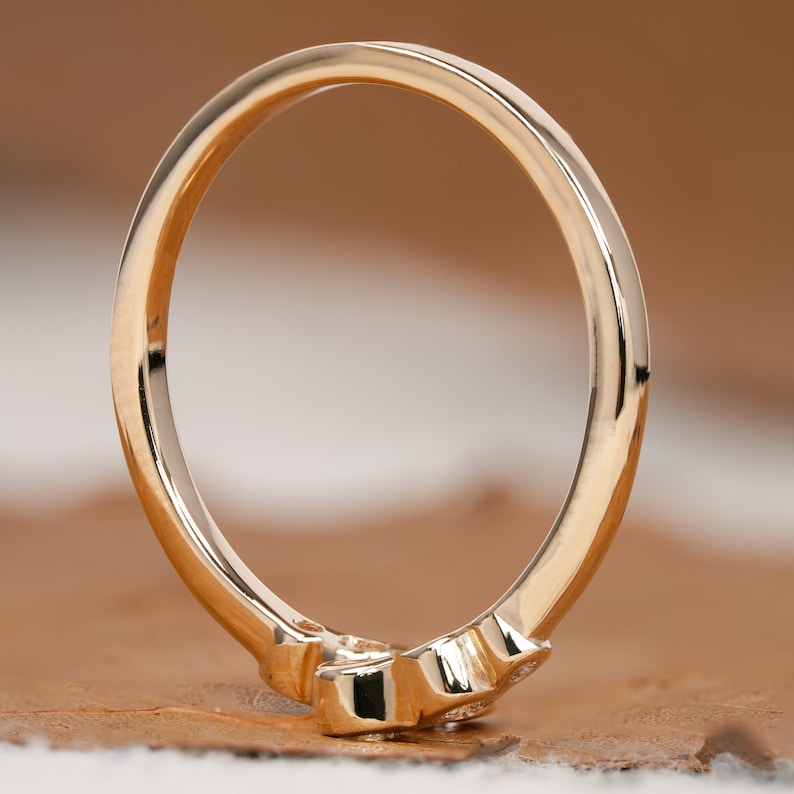 Lab Grown Diamond Bezel Set Bypass Anniversary Ring