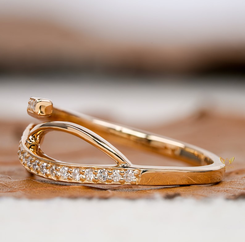 Lab Grown Diamond Crossover Pave Engagement Ring