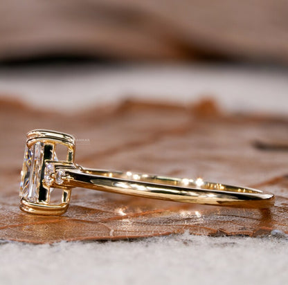 Radiant Cut Lab Diamond Anniversary Ring For Women