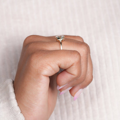 1CT Oval Cluster Lab Diamond Ring â€“ Wedding Ring for Her