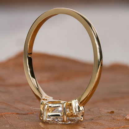 Dutch Marquise Lab Diamond Ring, Three-Stone Engagement Ring