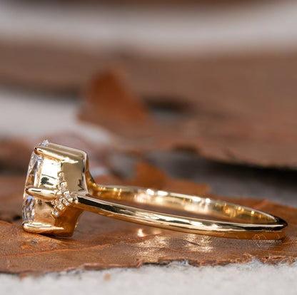1CT Oval Cluster Lab Diamond Ring â€“ Wedding Ring for Her