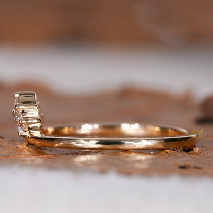 Lab Grown Diamond Curved Chevron Nesting Ring