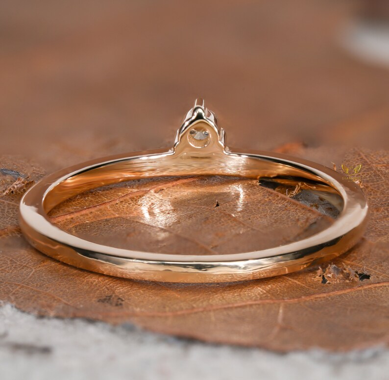 Single Diamond Ring, Lab Diamond Slim Ring,Minimalist Engagement Ring