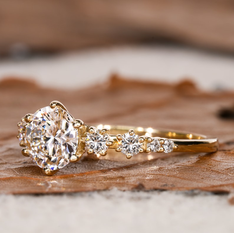 1Ct Round Lab Diamond Promise Ring for Her