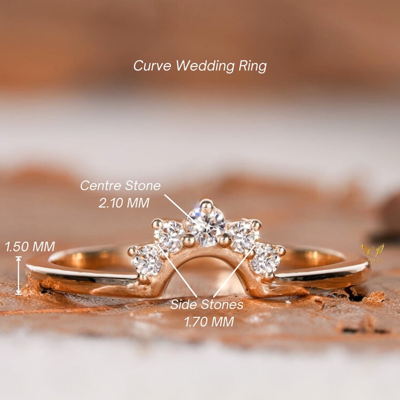 Lab Grown Diamond Curved Chevron Nesting Ring