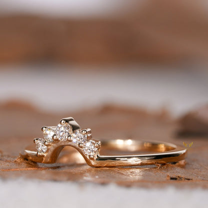 Lab Grown Diamond Curved Chevron Nesting Ring