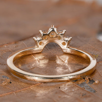 Lab Grown Diamond Curved Chevron Nesting Ring