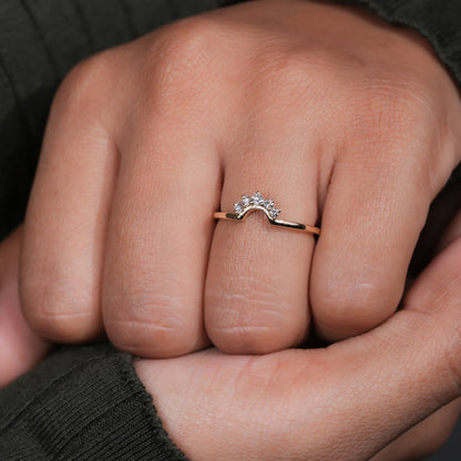 Lab Grown Diamond Curved Chevron Nesting Ring