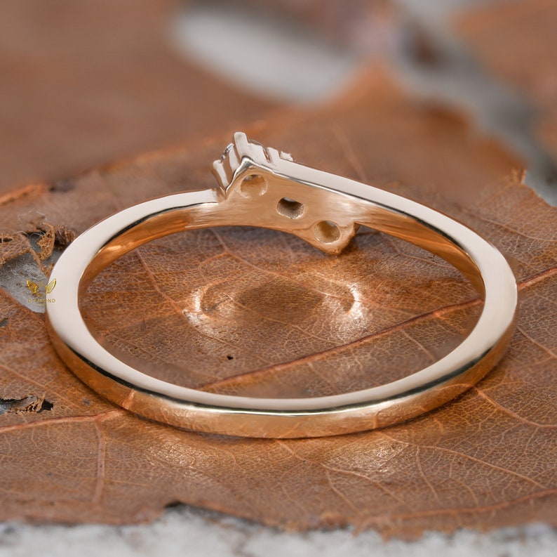 Tiny Lab Grown Diamond Three Stone Engagement Ring for Her