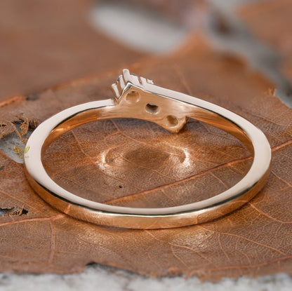 Tiny Lab Grown Diamond Three Stone Engagement Ring for Her