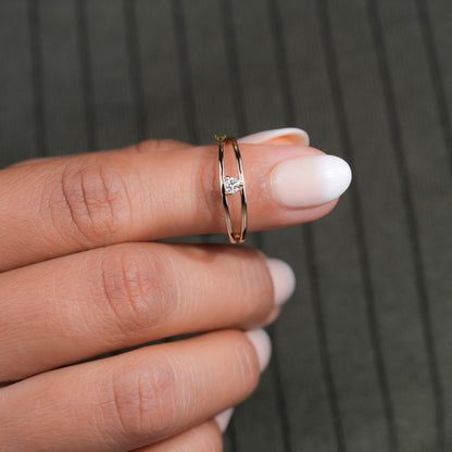 Split Shank Lab Grown Diamond Solitaire Engagement Ring