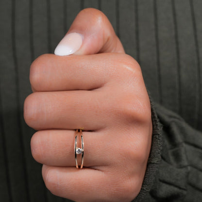 Split Shank Lab Grown Diamond Solitaire Engagement Ring