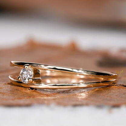 Split Shank Lab Grown Diamond Solitaire Engagement Ring