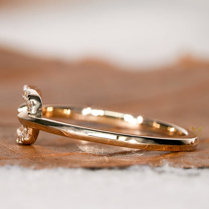 Single Link Diamond Ring Minimal Daily Wear Ring for Women