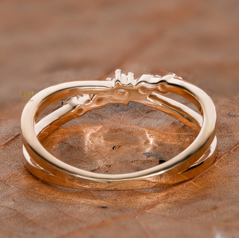14K Gold Lab Grown Diamond 5 Stone Split Shank Ring