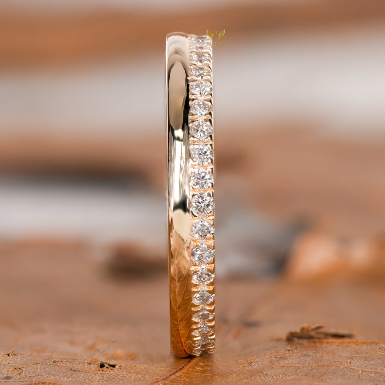 Lab Diamond Full Eternity Band – Minimal 14K Gold Stackable Ring