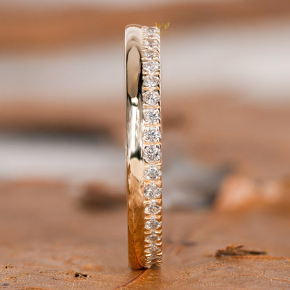 Lab Diamond Full Eternity Band – Minimal 14K Gold Stackable Ring