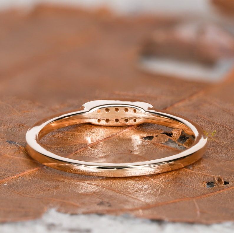 14K Gold Pave Lab Diamond Tiny Signet Ring