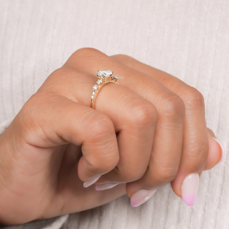 1Ct Round Lab Diamond Promise Ring for Her