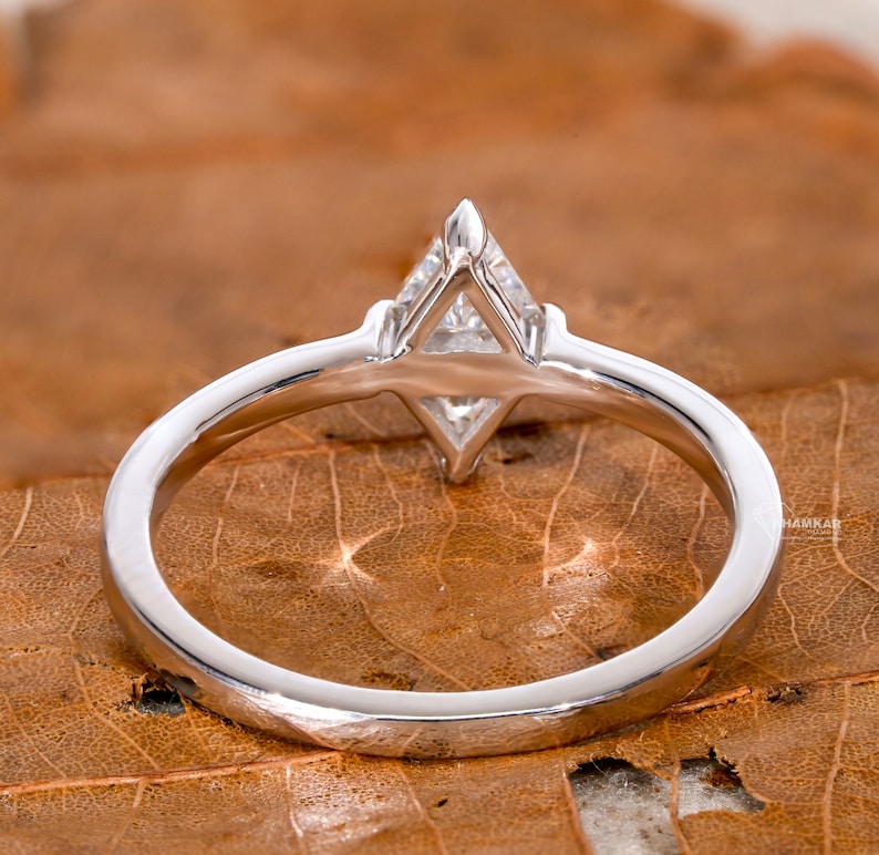 Triangle Lab Diamond Two-Stone Ring Unique Engagement Ring