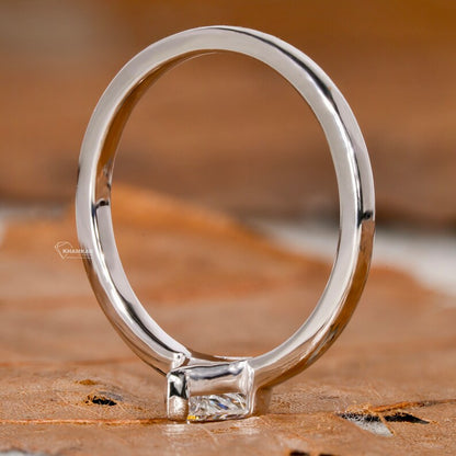 Triangle Lab Diamond Two-Stone Ring Unique Engagement Ring